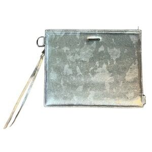 Rebecca Minkoff Silver Clutch Purse 2 Tone Envelope